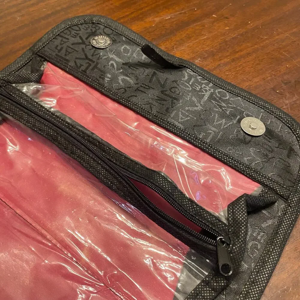 Roll-N-Go Cosmetic Bag Black Roll Up Travel Toiletry Case Makeup Organizer